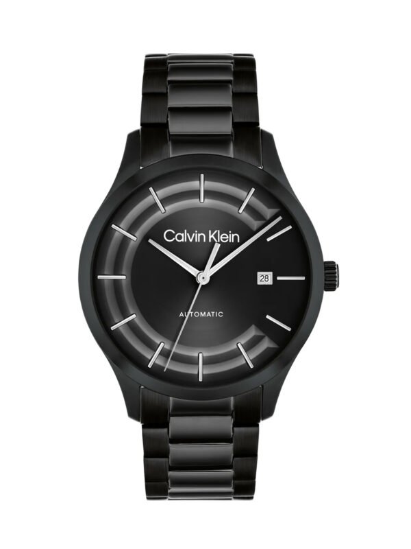 Calvin Klein CK 簡約酷黑不鏽鋼機械款錶背透視男錶 CK25300023 錶徑40MM