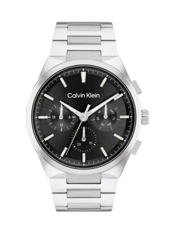 Calvin Klein CK 經典黑面面質感經典三眼男錶 CK25200459 錶徑44MM