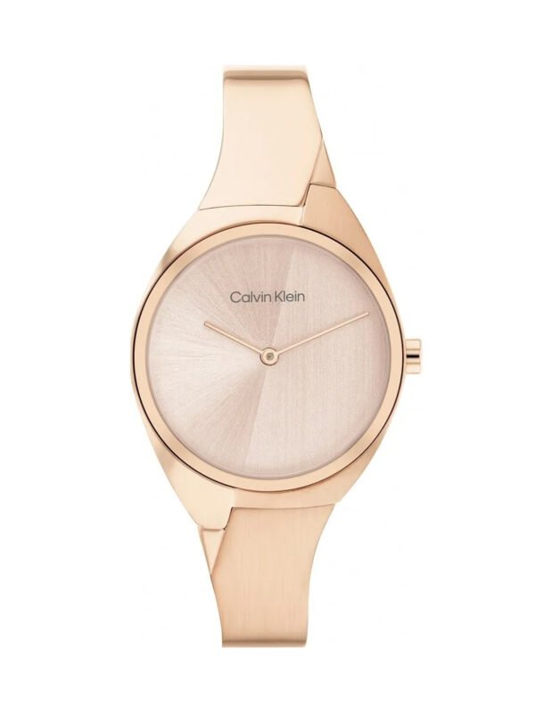 Calvin Klein CK 優雅質感玫瑰金大錶徑女錶 25200236 錶徑30MM