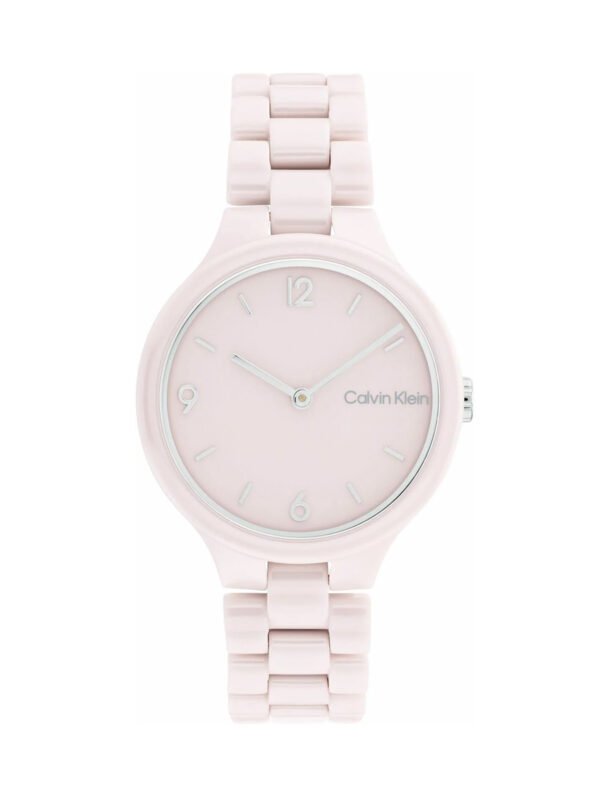 Calvin Klein CK 粉色經典陶瓷女錶 25200077 錶徑32MM