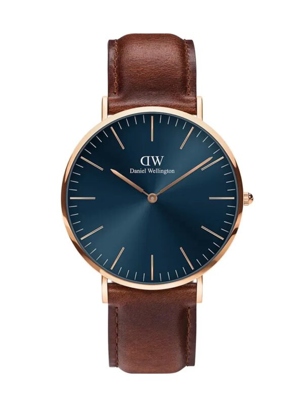 DW - Daniel Wellington CLASSIC ST MAWES ARCTIC 系列 北極光藍面盤簡約素雅皮革男錶 DW00100626 錶徑 : 40mm